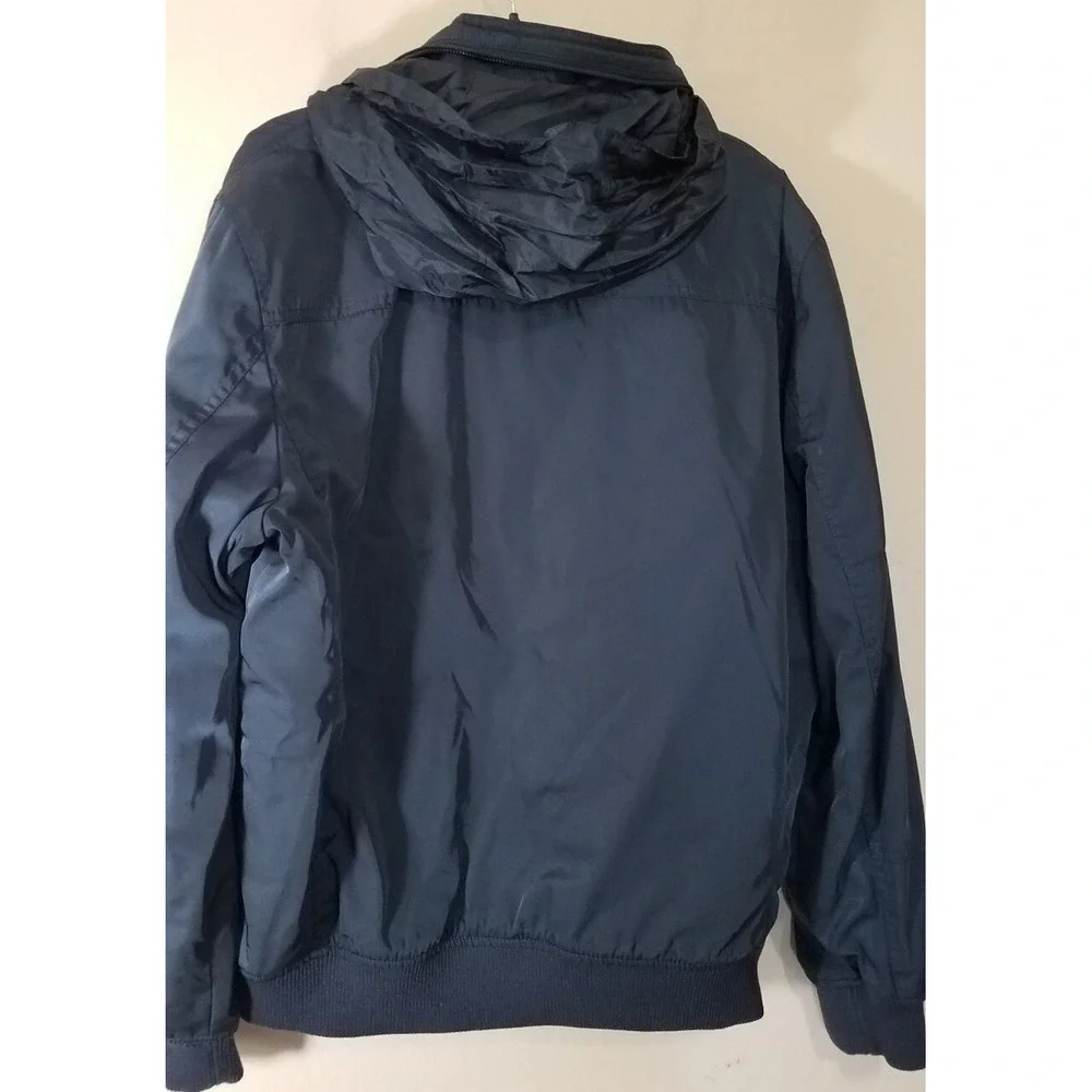Tommy Hilfiger Performance Bomber Jacket Men XL Navy Blue‎ 6-Pocket Hooded